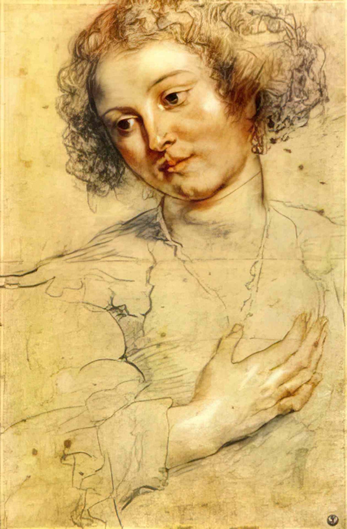 Peter Paul Rubens head and right hand of a woman Art A4 Photo Print