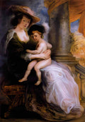 Peter Paul Rubens helena fourment with her son francis Art A4 Photo Print