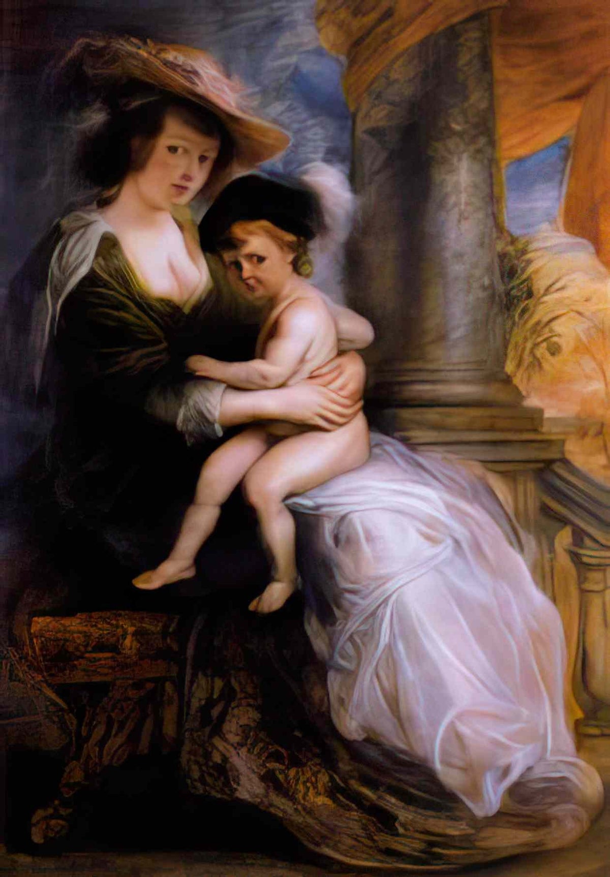 Peter Paul Rubens helena fourment with her son francis Art A4 Photo Print