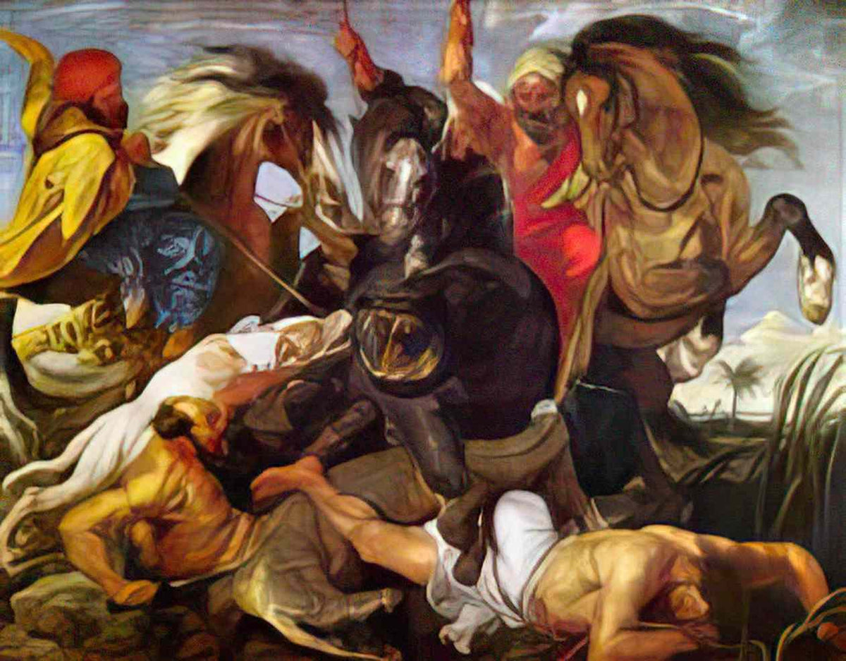 Peter Paul Rubens hippopotamus and crocodile hunt Art A4 Photo Print
