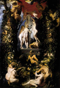 Peter Paul Rubens nature adorning the three graces Art A4 Photo Print