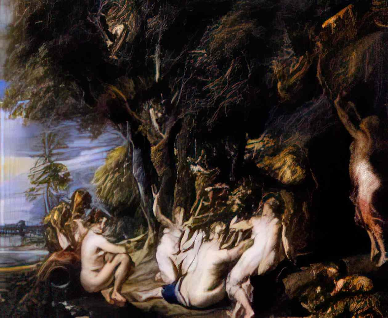 Peter Paul Rubens nymphs and satyrs 1640 Art A4 Photo Print