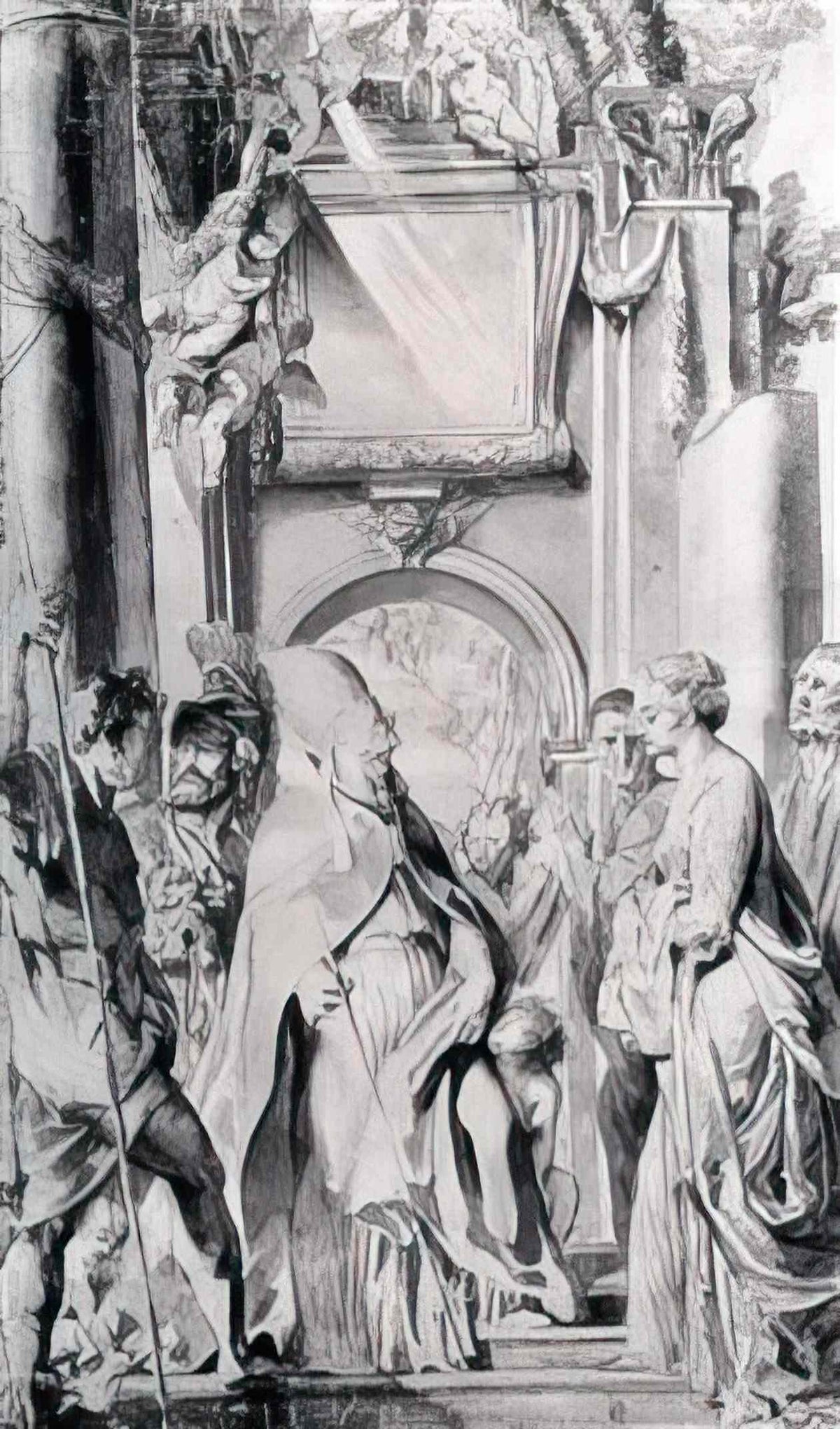 Peter Paul Rubens saint gregory with saints domitilla maurus and papi Art A4 Photo Print