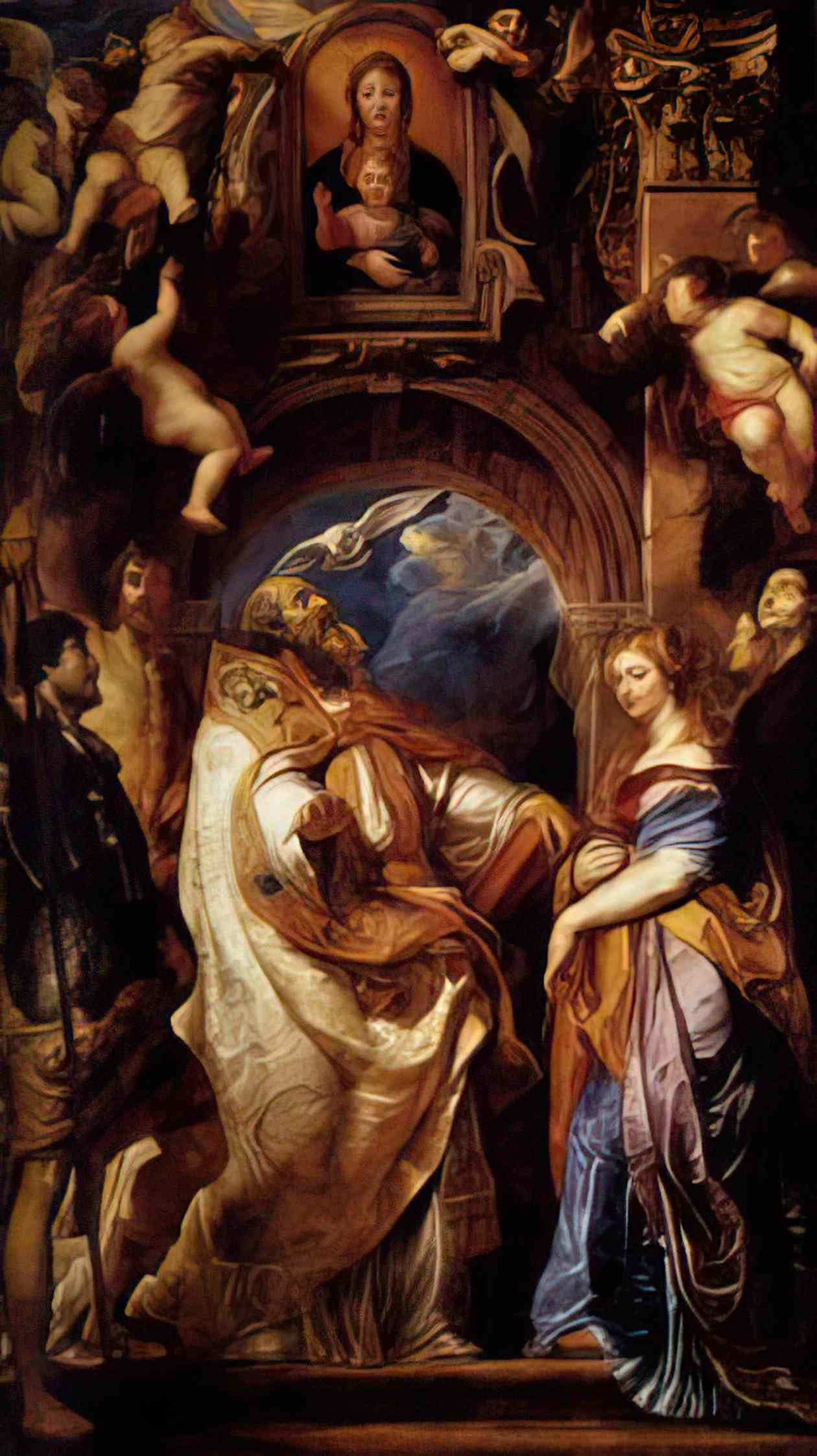 Peter Paul Rubens saint gregory with saints domitilla maurus and papianus Art A4 Photo Print