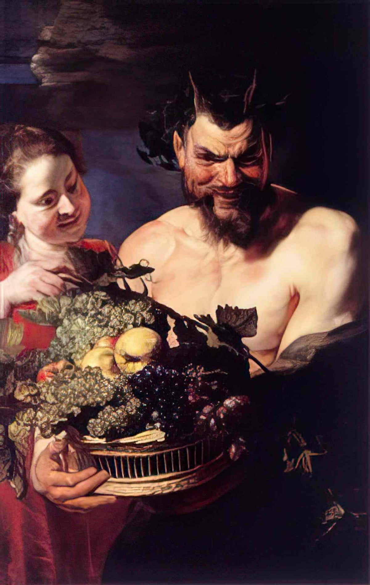 Peter Paul Rubens satyr and girl Art A4 Photo Print
