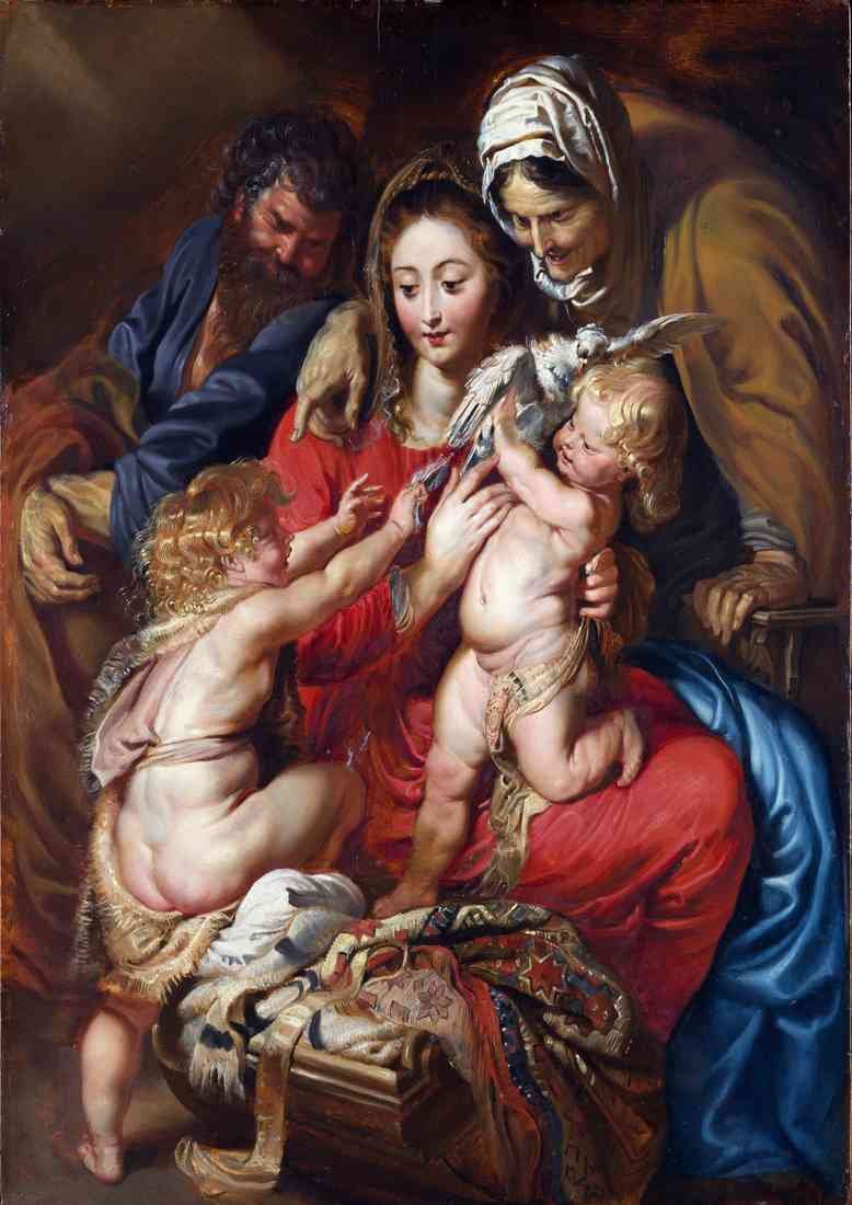 Peter Paul Rubens the holy family with st elizabeth and the infant 2 A4 Photo Print