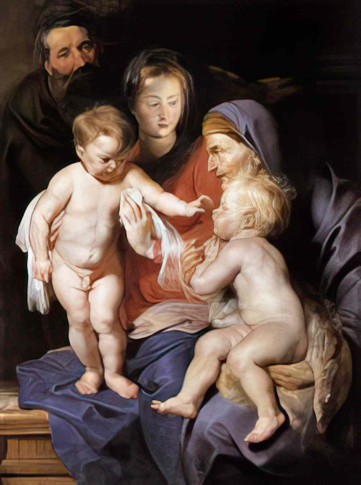 Peter Paul Rubens the holy family with st elizabeth and the infant st Art A4 Photo Print