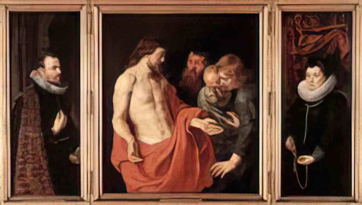 Peter Paul Rubens the incredulity of st thomas 1615 Art A4 Photo Print
