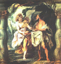 Peter Paul Rubens the prophet elijah receiving bread and water from a Art A4 Photo Print