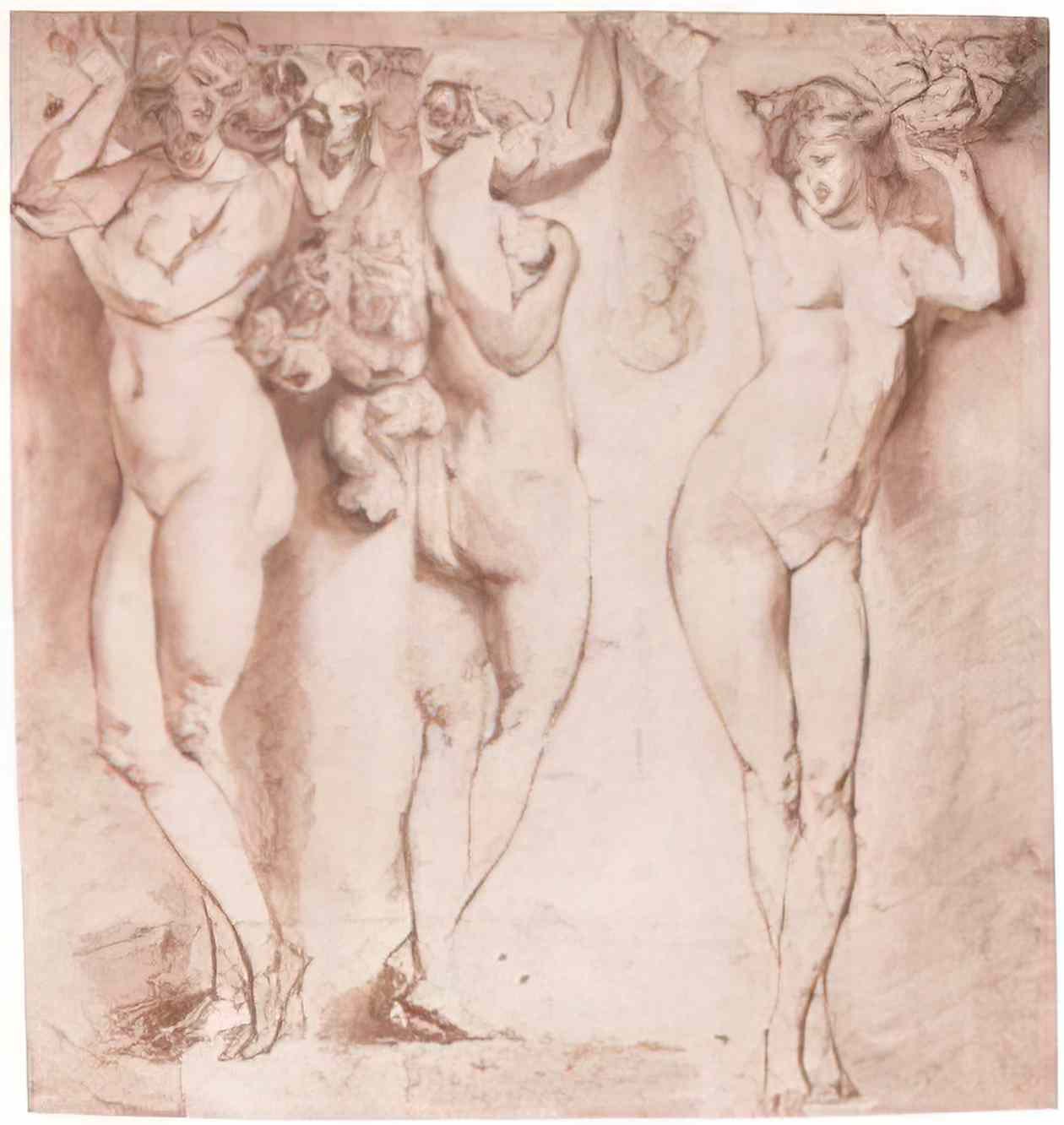 Peter Paul Rubens the three caryatids Art A4 Photo Print