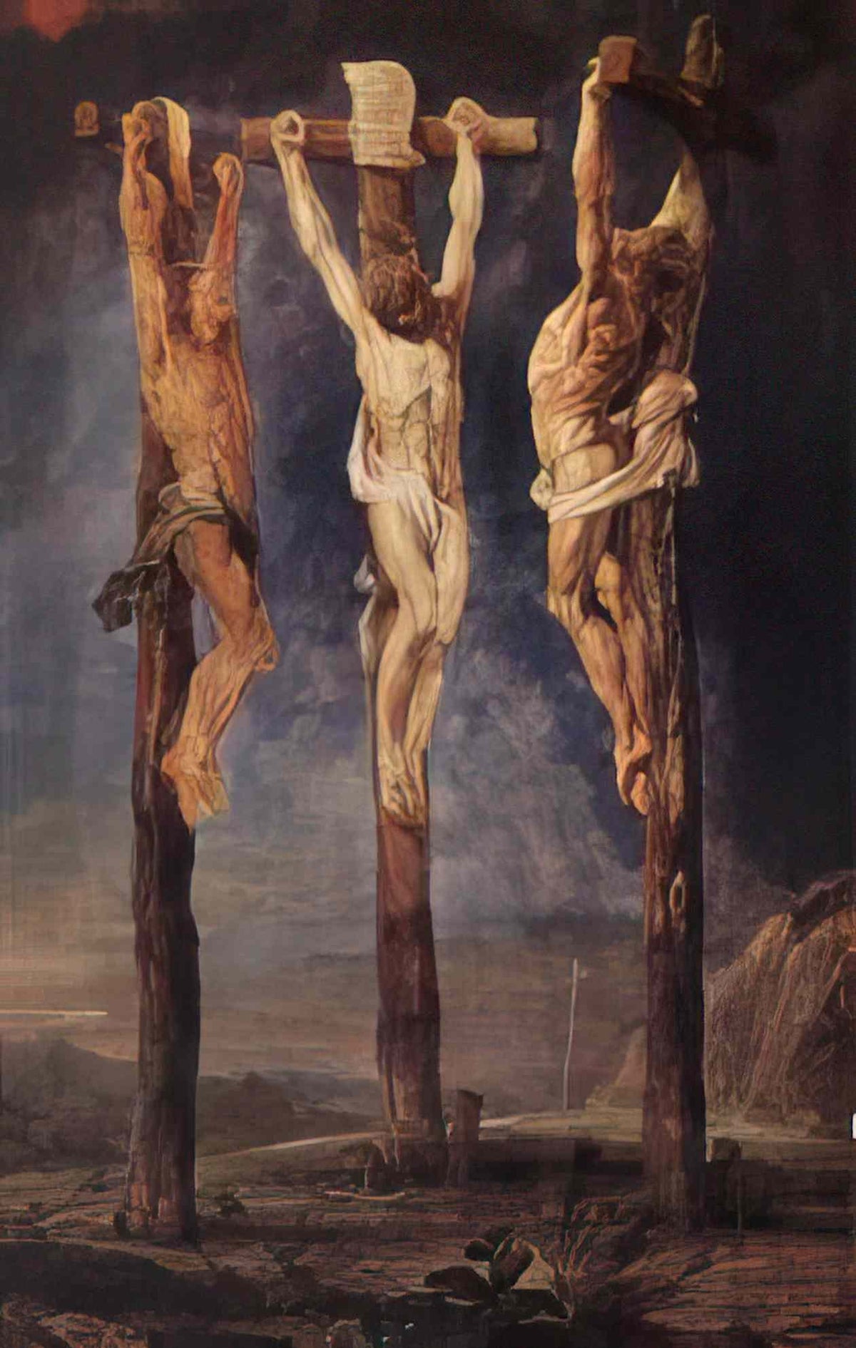 Peter Paul Rubens the three crosses Art A4 Photo Print