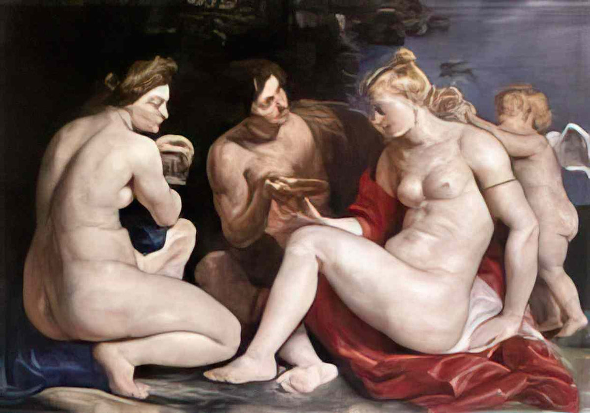 Peter Paul Rubens venus cupid bacchus and ceres 1613 Art A4 Photo Print