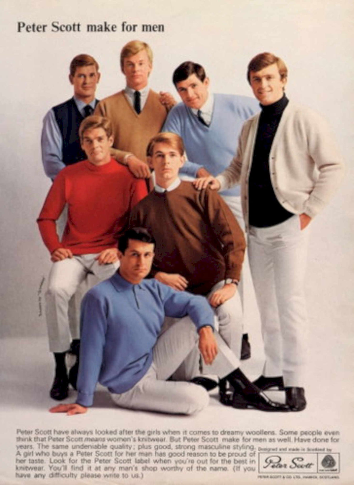 Peter Scott Knitwear 1960s Vintage Retro Advert