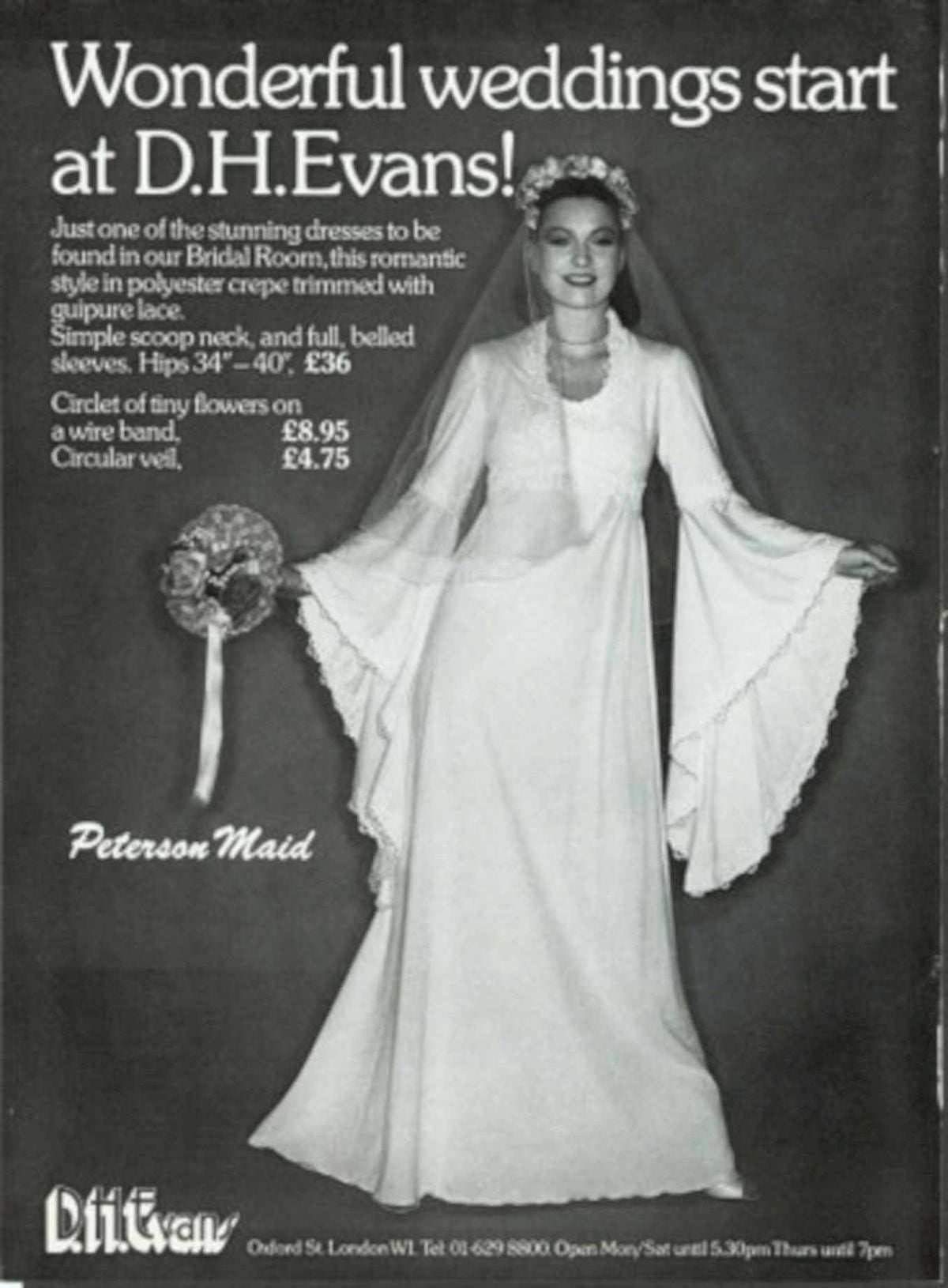 Peterson Maid Wedding 1970s Vintage Retro Advert