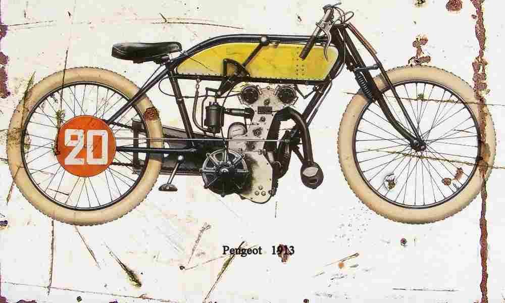 Peugeot 1913 Aged Vintage A4 Photo Print