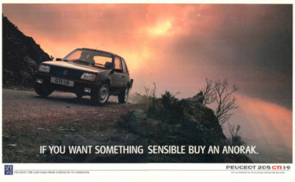 Peugeot 205 Gti 1980s Vintage Retro Advert