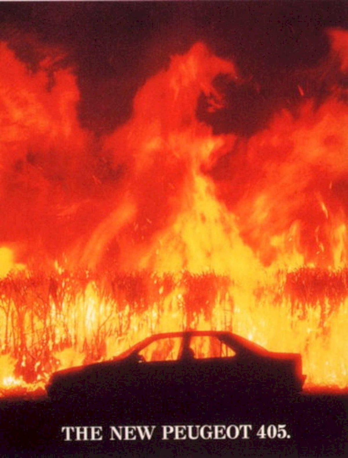 Peugeot 405 Fire 1990s Vintage Retro Advert