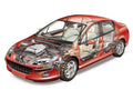 Peugeot 407 2004 cutaway A4 Photo Print