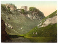 Peveril Castle Castleton Derbyshire Vintage A4 Photo Print