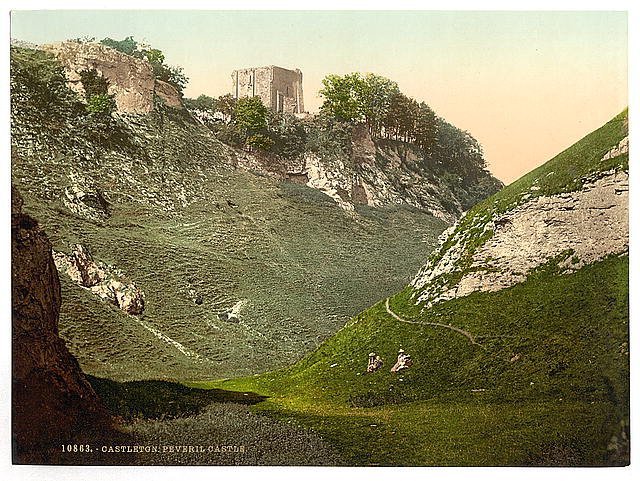 Peveril Castle Castleton Derbyshire Vintage A4 Photo Print