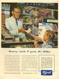 Pharmacy Bottles Prescriptions 1940s Vintage Retro Advert Poster