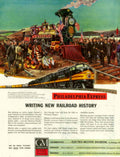 Philadelphia Express Locomotive 1940s Vintage Retro Advert Poster