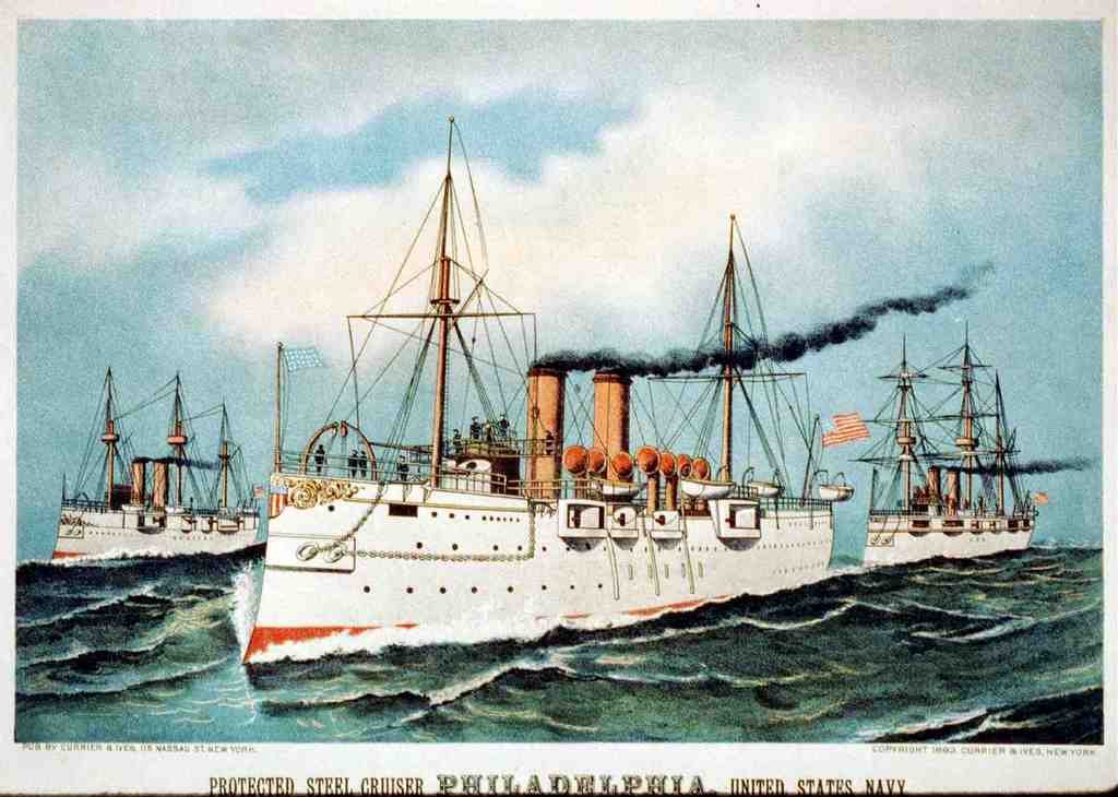 Philadelphia Ship Vintage A4 Photo Print