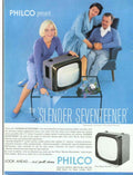 Philco Slender Seventeen 1950s Vintage Retro Advert Poster