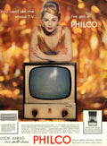 Philco Television Woman 1950s Vintage Retro Advert Poster