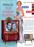 Philco Top Touch 1950s Vintage Retro Advert Poster