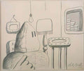 Philip Guston figure in interior Art A4 Photo Print