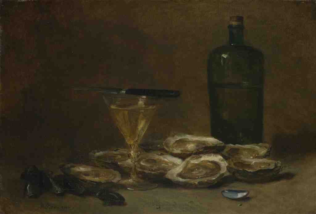 Philippe Rousseau Still Life with Oysters A4 Photo Print