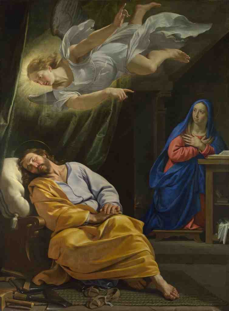 Philippe de Champaigne The Dream of Saint Joseph A4 Photo Print