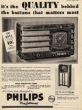 Philips 55a Radio 1930s Vintage Retro Advert Poster