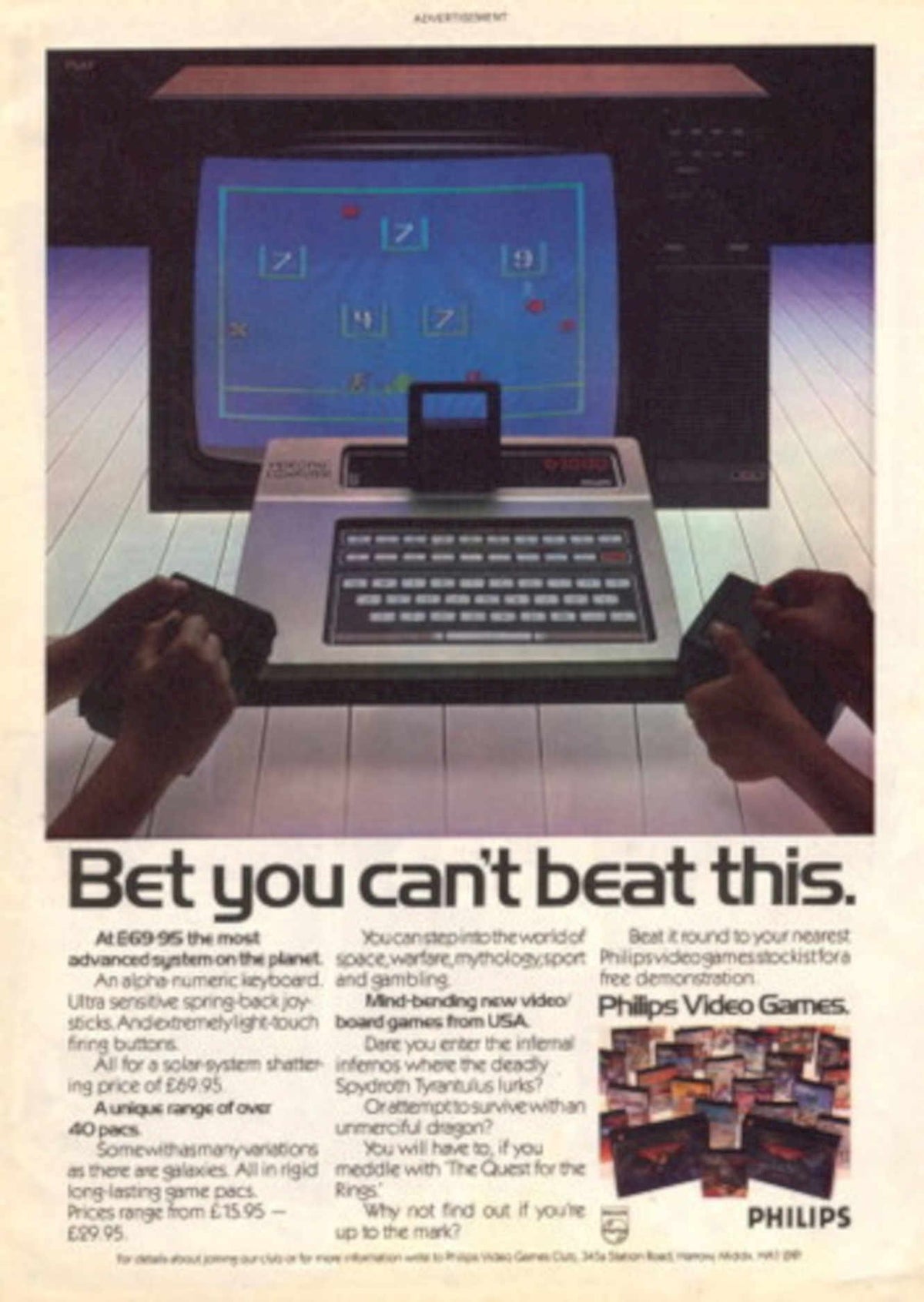 Philips Cd78 Game 1980s Vintage Retro Advert