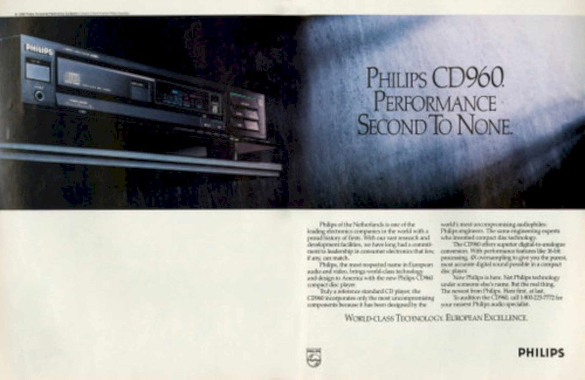 Philips Cd960 System 1980s Vintage Retro Advert