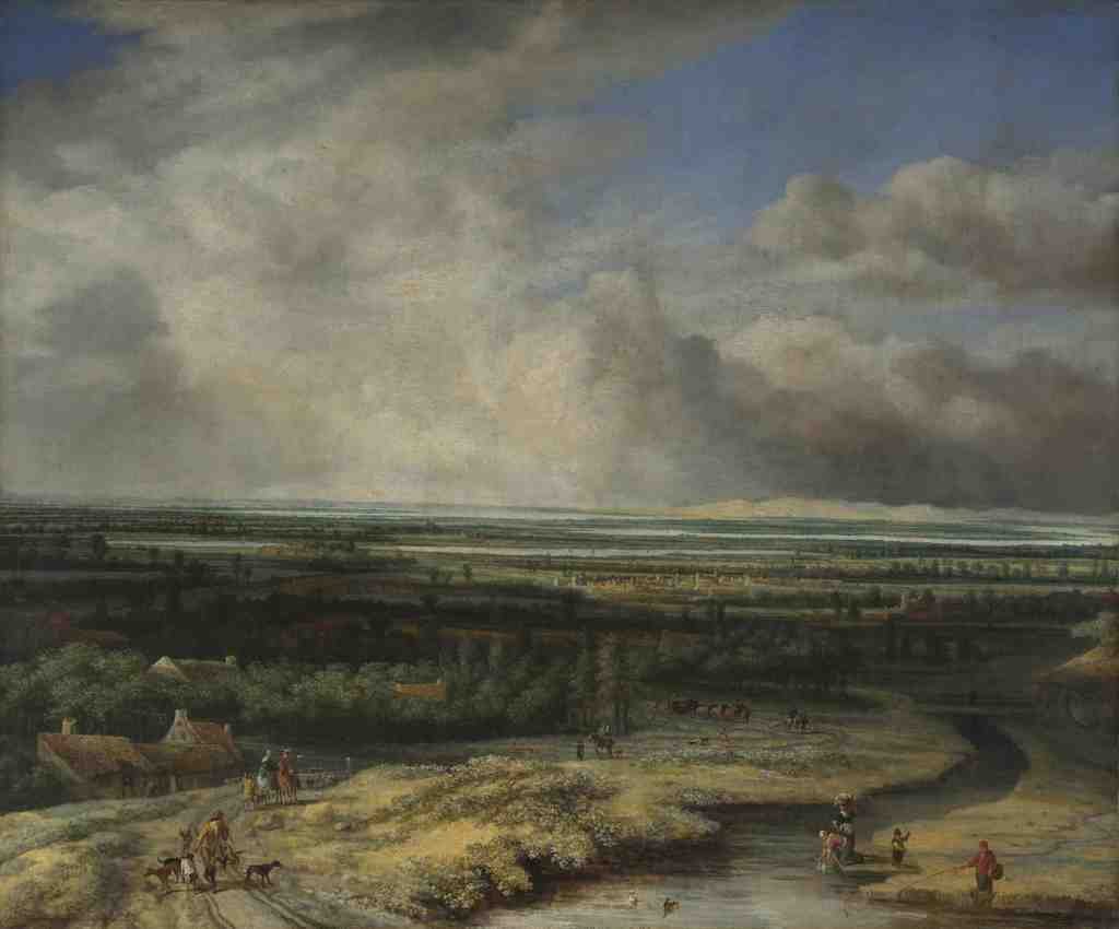 Philips Koninck An Extensive Landscape with a Hawking Party A4 Photo Print