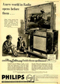 Philips Radio 1937 1930s Vintage Retro Advert Poster