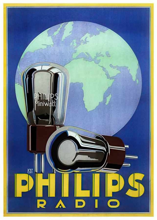 Philips Radio Pos Vintage Advert A4 Photo Print