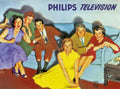 Philips Television Family 1950s Vintage Retro Advert Poster