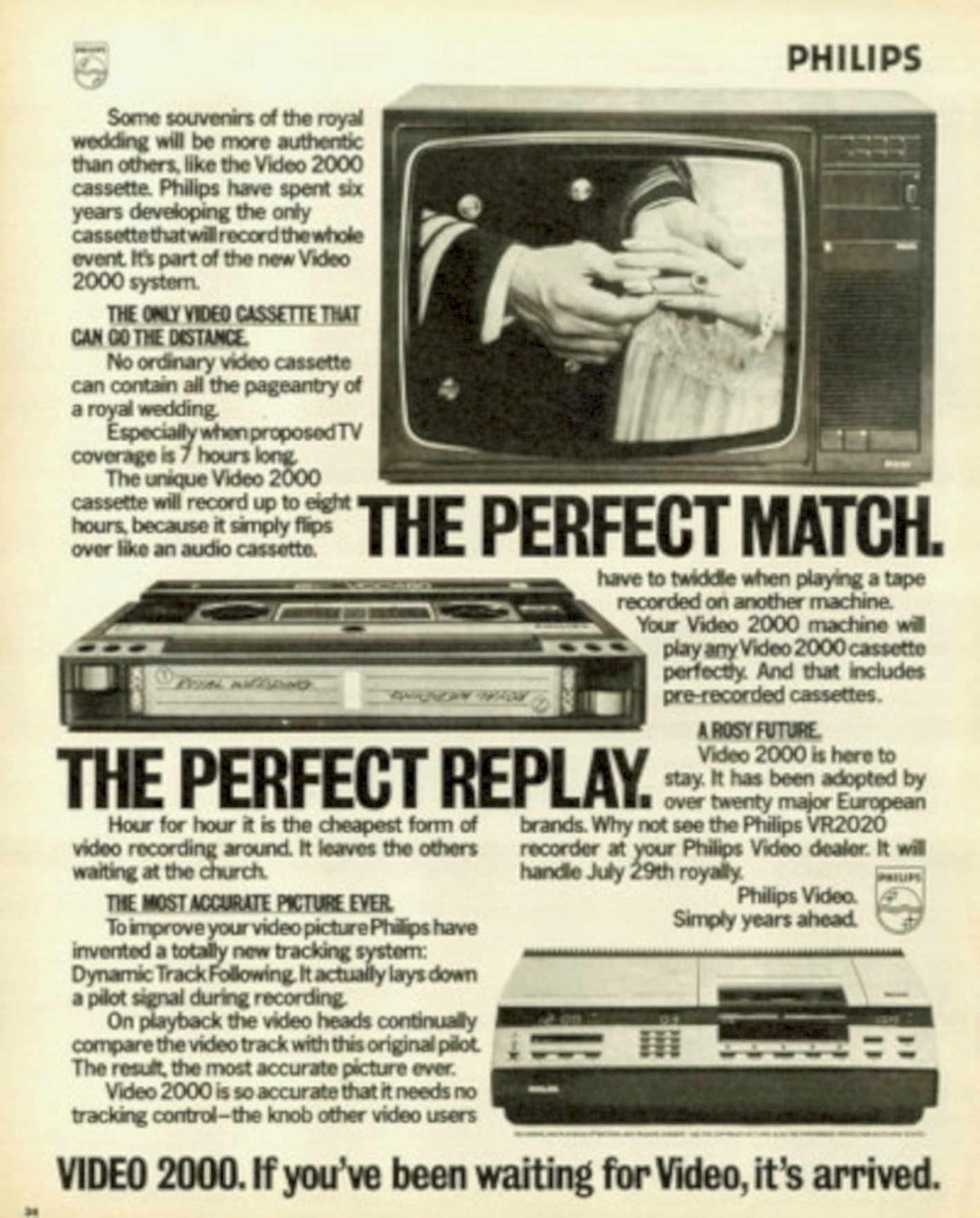 Philips Video2000 Wedding 1970s Vintage Retro Advert