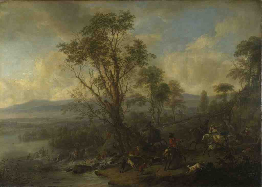 Philips Wouwermans A Stag Hunt A4 Photo Print