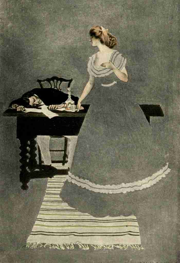 Phillips Clarence Coles 1908 Then she left the room again A4 Photo Print