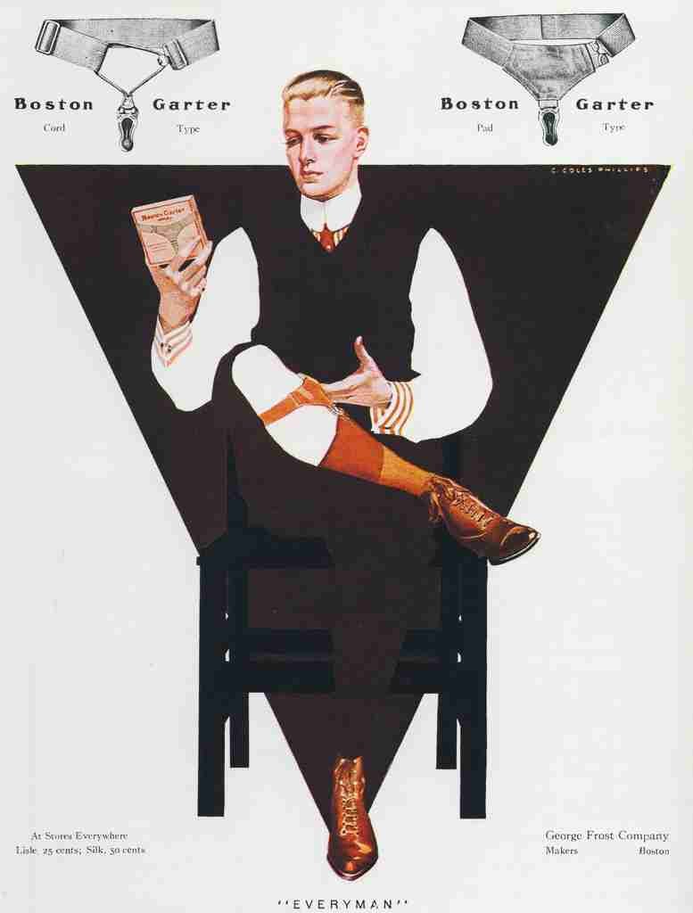 Phillips Clarence Coles Advertisement Boston Garter 1911 A4 Photo Print