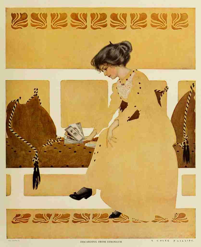 Phillips Clarence Coles Girls 1911 Discarding from strength A4 Photo Print