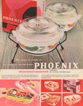Phoenix Casserole Dish 1950s Vintage Retro Advert Poster