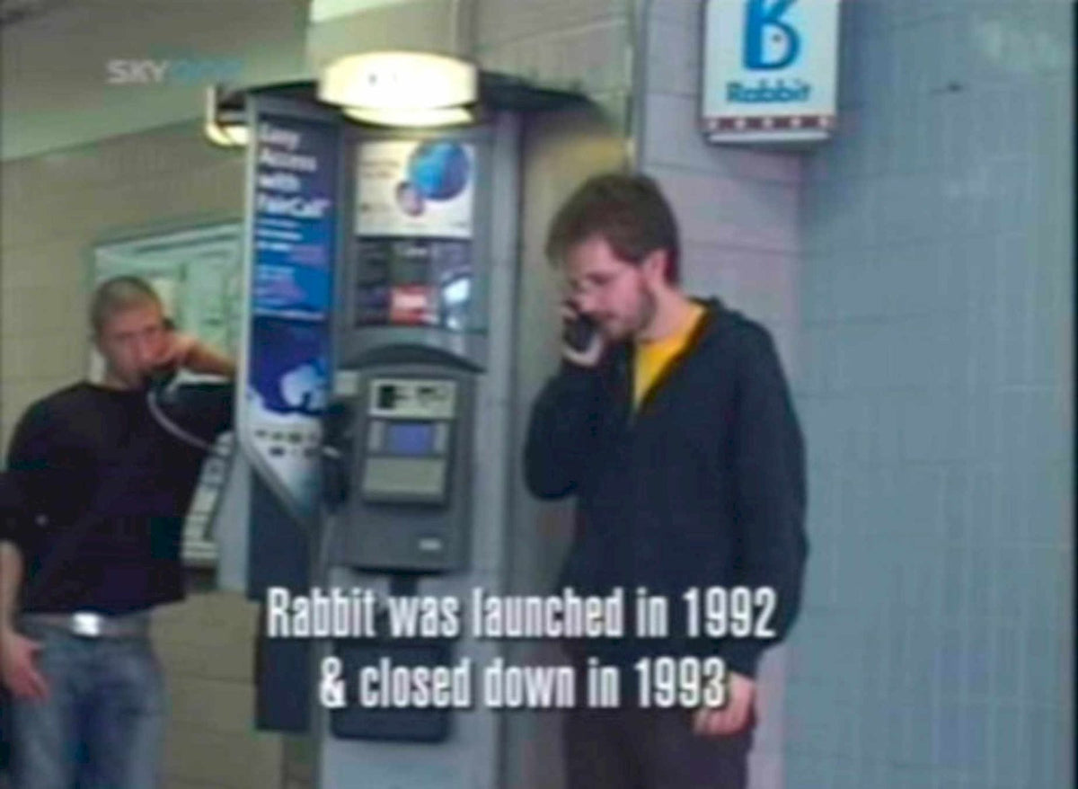 Phone Booth Rabbit 1980s Vintage Retro Advert