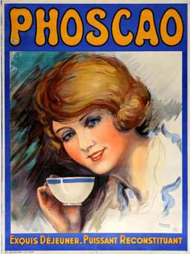 Phoscao Coffee Hot Chocolate Cacao 1 1930S advert A4 Photo Print