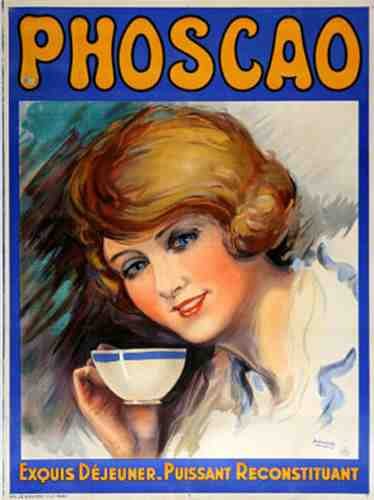 Phoscao Coffee Hot Chocolate Cacao 1930S Vintage Advert A4 Photo Print