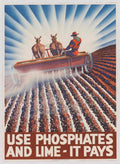 Phosphate Lime Field American World War II Advert Poster